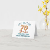 Sassy 70. Geburtstagsstärke Karte (Gelbe Blume)