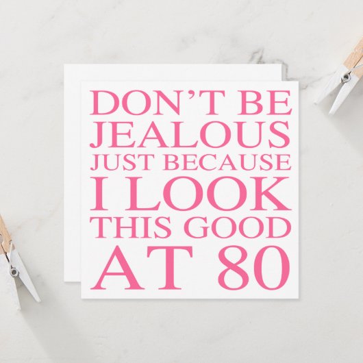 Sassy 80. Geburtstag für Frauen Karte (Vorderseite/Rückseite Beispiel)