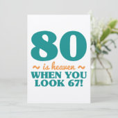 Sassy 80. Geburtstag Karte (Stehend Vorderseite)