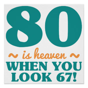Sassy 80. Geburtstag Poster