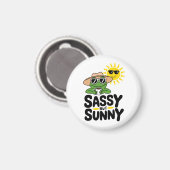 Sassy aber Sunny Frog Design - Funny Summer Magnet (Vorderseite/Rückseite)