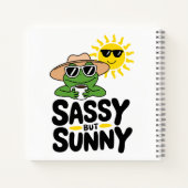 Sassy aber Sunny Frog Design - Funny Summer Notizblock (Rückseite)