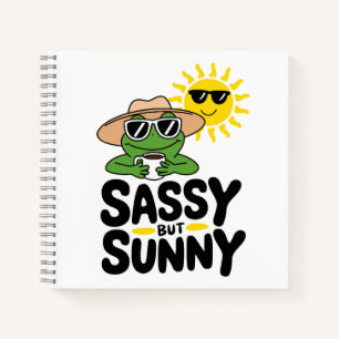 Sassy aber Sunny Frog Design - Funny Summer Notizblock