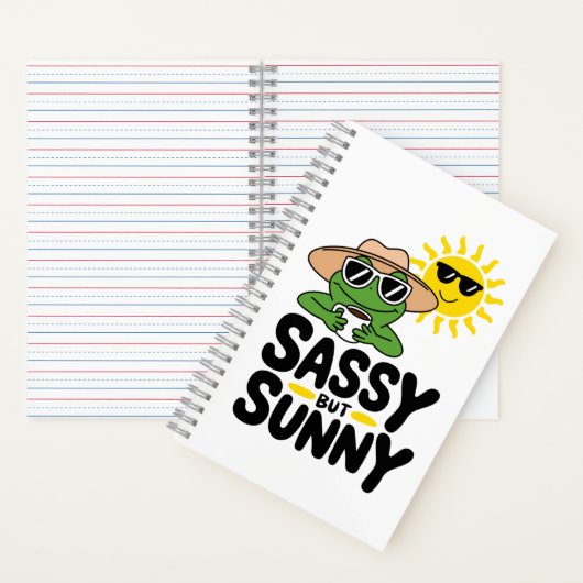 Sassy aber Sunny Frog Design - Funny Summer Notizblock (Innen)