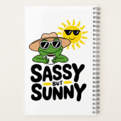 Sassy aber Sunny Frog Design - Funny Summer Notizblock (Rückseite)