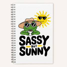 Sassy aber Sunny Frog Design - Funny Summer Notizblock
