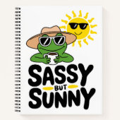 Sassy aber Sunny Frog Design - Funny Summer Notizblock (Vorderseite)