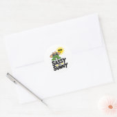 Sassy aber Sunny Frog Design - Funny Summer Runder Aufkleber (Umschlag)
