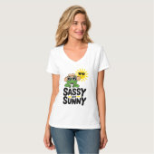 Sassy aber Sunny Frog Design - Funny Summer Women T-Shirt (Vorderseite Vollansicht)