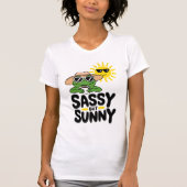 Sassy aber Sunny Frog Design - Funny Summer Women T-Shirt (Vorderseite)