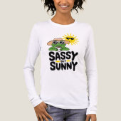 Sassy aber Sunny Frog Design - Funny Summer Women Tri-Blend Shirt (Vorderseite)