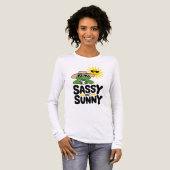 Sassy aber Sunny Frog Design - Funny Summer Women Tri-Blend Shirt (Vorderseite voll)