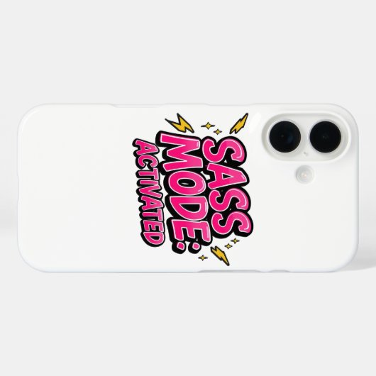 Sassy Attitude and Bold Pop Art Case-Mate iPhone Hülle (Rückseite (Horizontal))