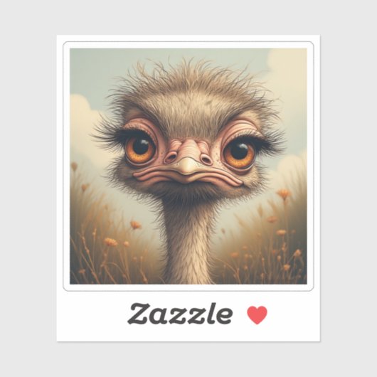 "Sassy Baby Emu Sticker" Vinyl Aufkleber (Blatt)
