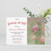 SASSY BEI 60 ÜBERRASCHENDER PARTY EINLADUNG (Stehend Vorderseite)