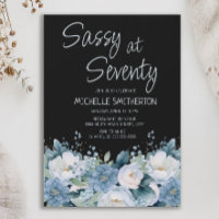 Sassy bei 70 dusty Blue White Floral Black Geburts