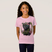 Sassy Black Panther Girl's T - Shirt (Vorne ganz)