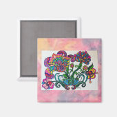 Sassy Blume Magnet (Vorderseite/Rückseite)