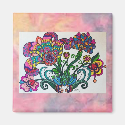 Sassy Blume Magnet (Vorne)