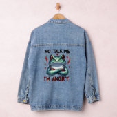 Sassy Bold Ich bin wütend Frog Graphic Quote Jeansjacke (Hangar)
