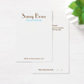 Sassy Bow & Juwelier Display Card (Schreibtisch)