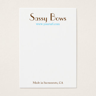 Sassy Bow & Juwelier Display Card