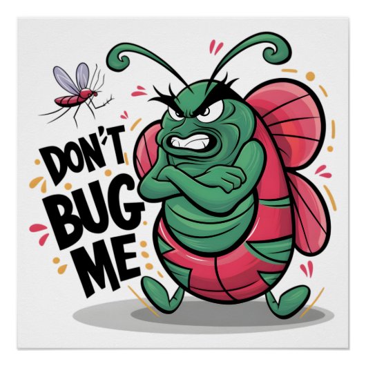 Sassy Bug: Graffiti-inspirierte Whimsikkunst Poster (Vorderseite)