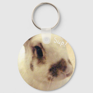 Sassy Bunny Button Key Ring Schlüsselanhänger