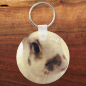 Sassy Bunny Button Key Ring Schlüsselanhänger (Vorderseite)