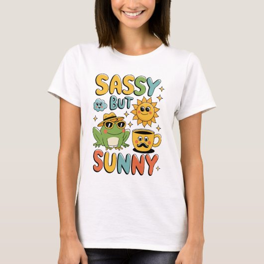 Sassy but Sunny - Funny Frosch Summer T - Shirt (Vorderseite)