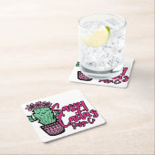 SASSY CACTUS DESIGN GO [Logo 1] Rechteckiger Pappuntersetzer (Vor Ort)