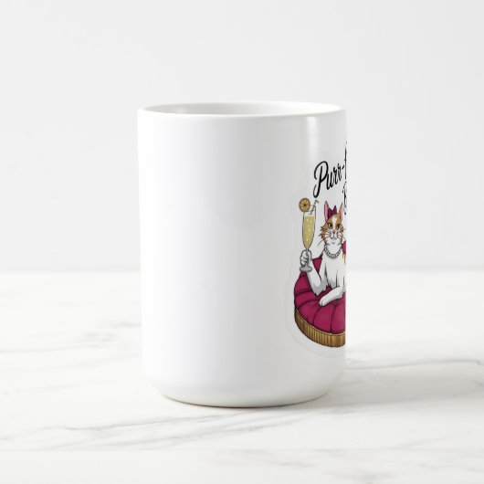 Sassy Cat Cocktail Sticker Kaffeetasse (Mittel)