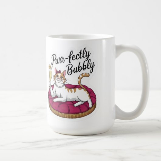 Sassy Cat Cocktail Sticker Kaffeetasse (Rechts)