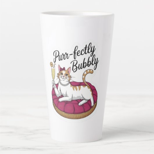 Sassy Cat Cocktail Sticker Milchtasse (Vorderseite)