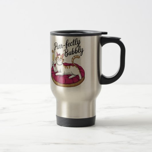 Sassy Cat Cocktail Sticker Reisebecher (Rechts)
