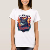 Sassy Cat in Flames – Clearly Thriving T-Shirt (Vorderseite)