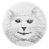 Sassy Cat Keramik Pull Keramikknauf (Vorderseite)