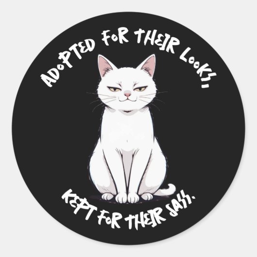 Sassy Cat Sticker (Vorderseite)