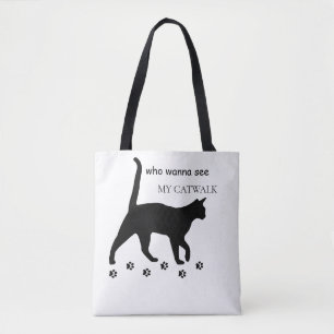 Sassy Catwalk Tote Bag Funny & Öko Friendly Shou Tasche