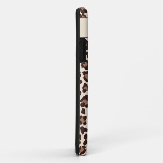 Sassy Cheetah Print Monogram Case-Mate iPhone Hülle (Hinten/Rechts)