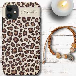 Sassy Cheetah Print Monogram Case-Mate iPhone Hülle