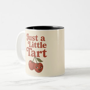 Sassy Cherry Nur ein bisschen sauer Retro Rot  Zweifarbige Tasse