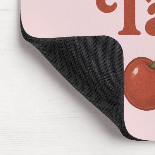Sassy Cherry nur ein kleines Tart Retro Rot & Pink Mousepad (Ecke)