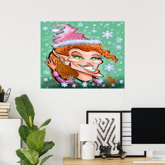 Sassy Christmas Elf Poster (Heimbüro)