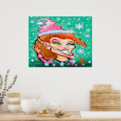 Sassy Christmas Elf Poster (Küche)