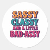 Sassy Classy und ein wenig böse Sticker - Funky (Vorderseite)