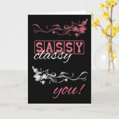 Sassy Classy You Birthday Card mit Blended Blume Karte (Gelbe Blume)