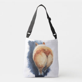 Sassy Corgi-Hintern Kreuz-Körper Taschen-Tasche Tragetaschen Mit Langen Trägern