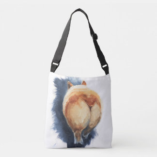 Sassy Corgi-Hintern Kreuz-Körper Taschen-Tasche Tragetaschen Mit Langen Trägern