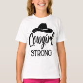 Sassy Cowgirl Strong Cowboy Hat Line Dancing Rodeo T-Shirt (Vorderseite)